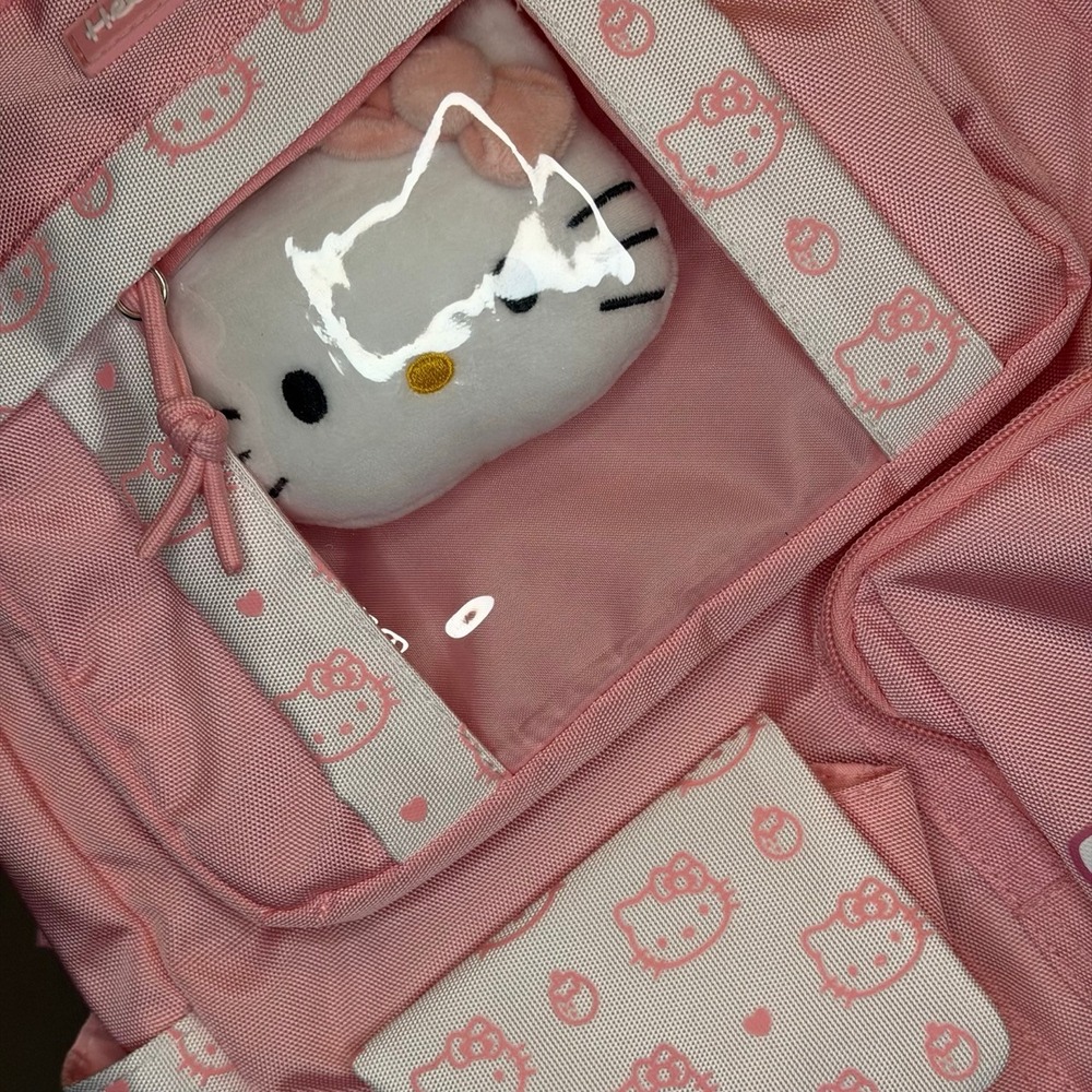 NWT Hello Kitty Bioworld Pink Collector Pin ITA Backpack Plush Display Sanrio - Picture 10 of 10
